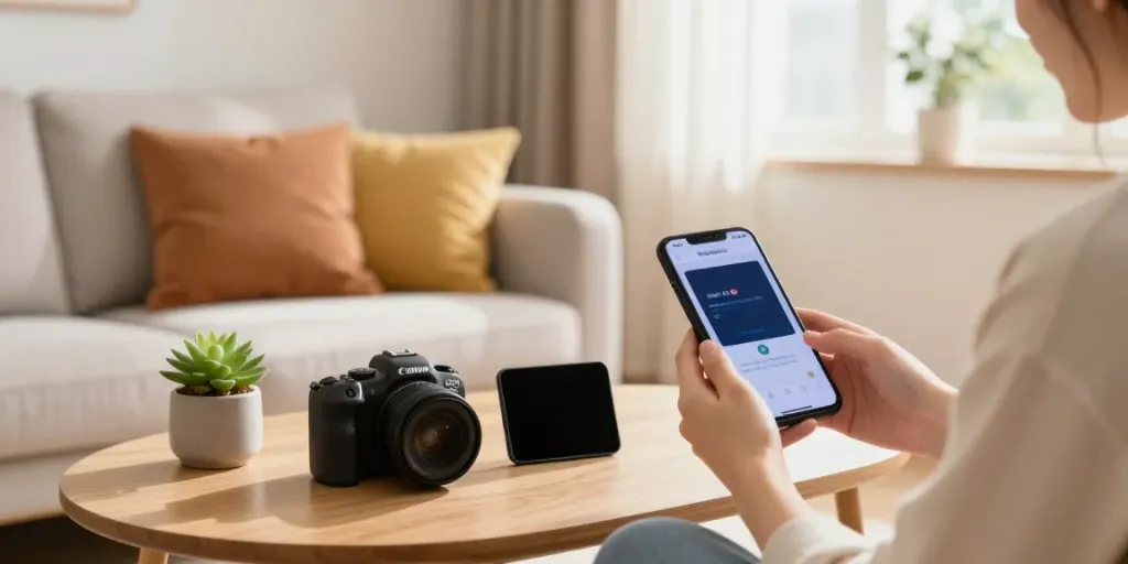 Person downloading PikaShow old APK in a cozy home setting