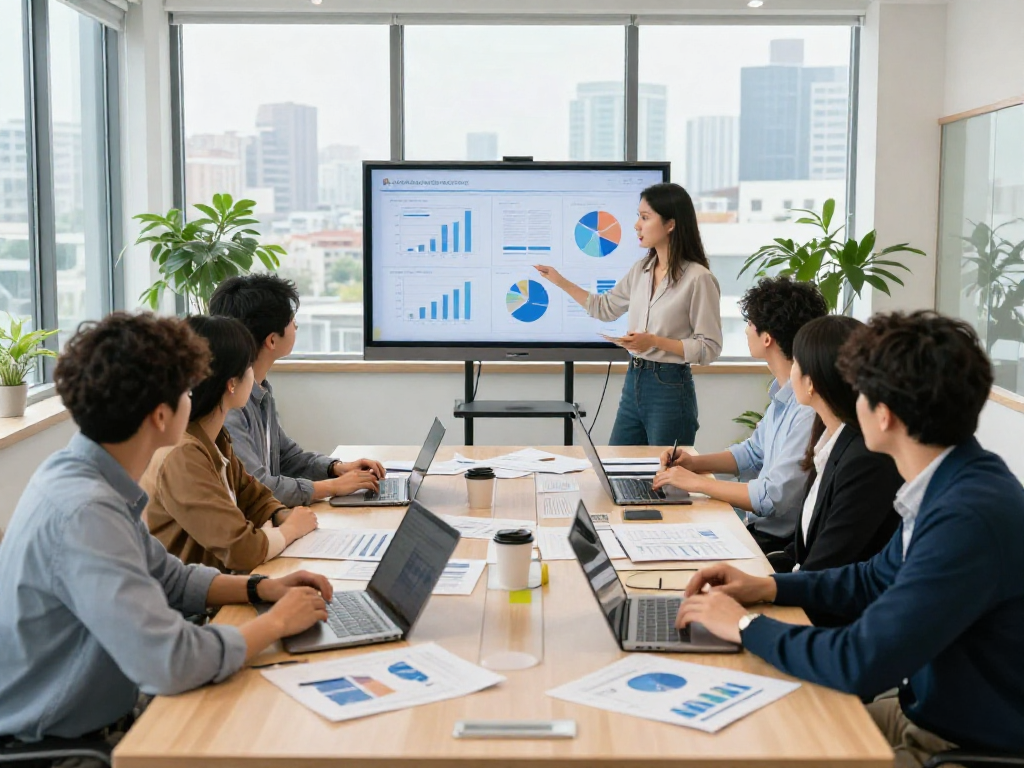 Professionals bespreken zakelijke leningen voor MKB met financiën en analyses in moderne kantoorruimte.