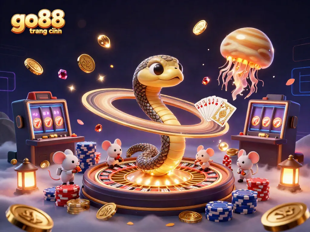 Experience engaging gameplay with go88 trang chính featuring vibrant casino elements and cosmic characters.