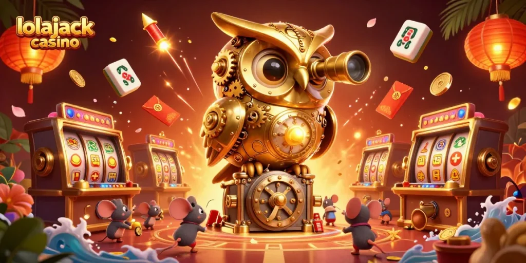 Experience thrilling moments at lolajack casino with a vibrant scene depicting gaming excitement and interaction.